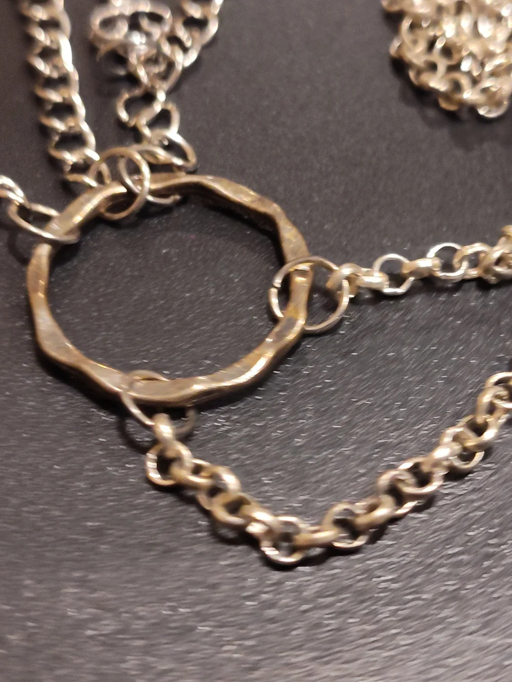 Silver Heart Key Charm Layered Necklace - Women Accessories